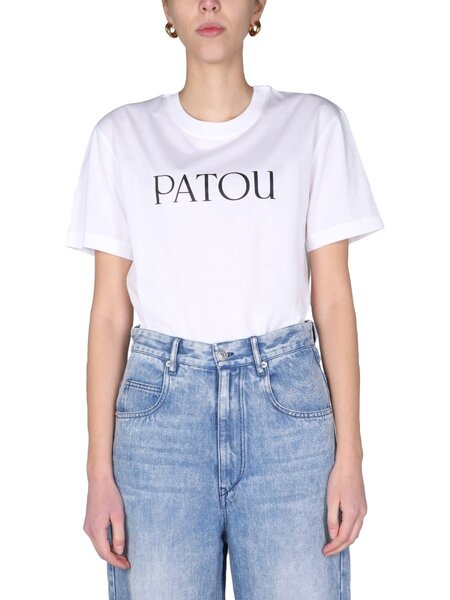 Patou 여성 로고 프린트 크루넥 티셔츠