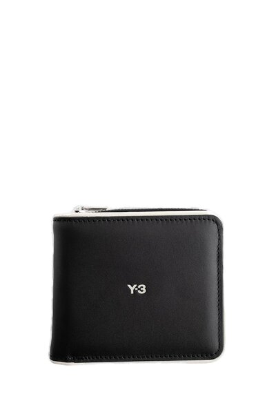 Y-3 여성 로고 프린트 지퍼 지갑