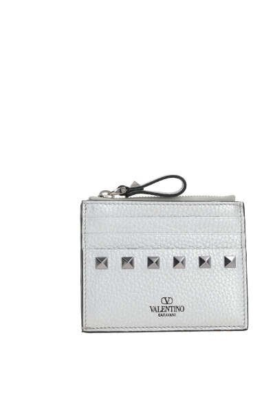 Valentino 여성 Garavani 락스터드 로고 엠보싱 지갑