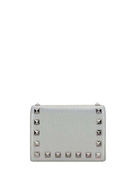 Valentino 여성 Garavani 락스터드 폴드베트 탑 지갑