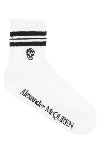Alexander McQueen 여성 로고 인타르시아 양말