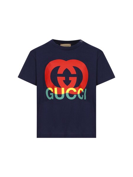 Gucci Kids 인터로킹 G 크루넥 티셔츠