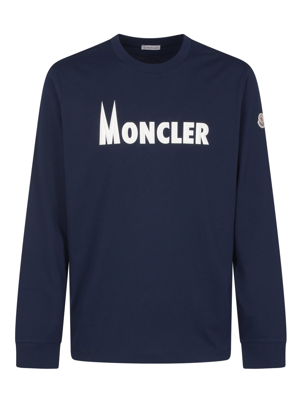 Moncler 로고 프린트 긴팔 티셔츠