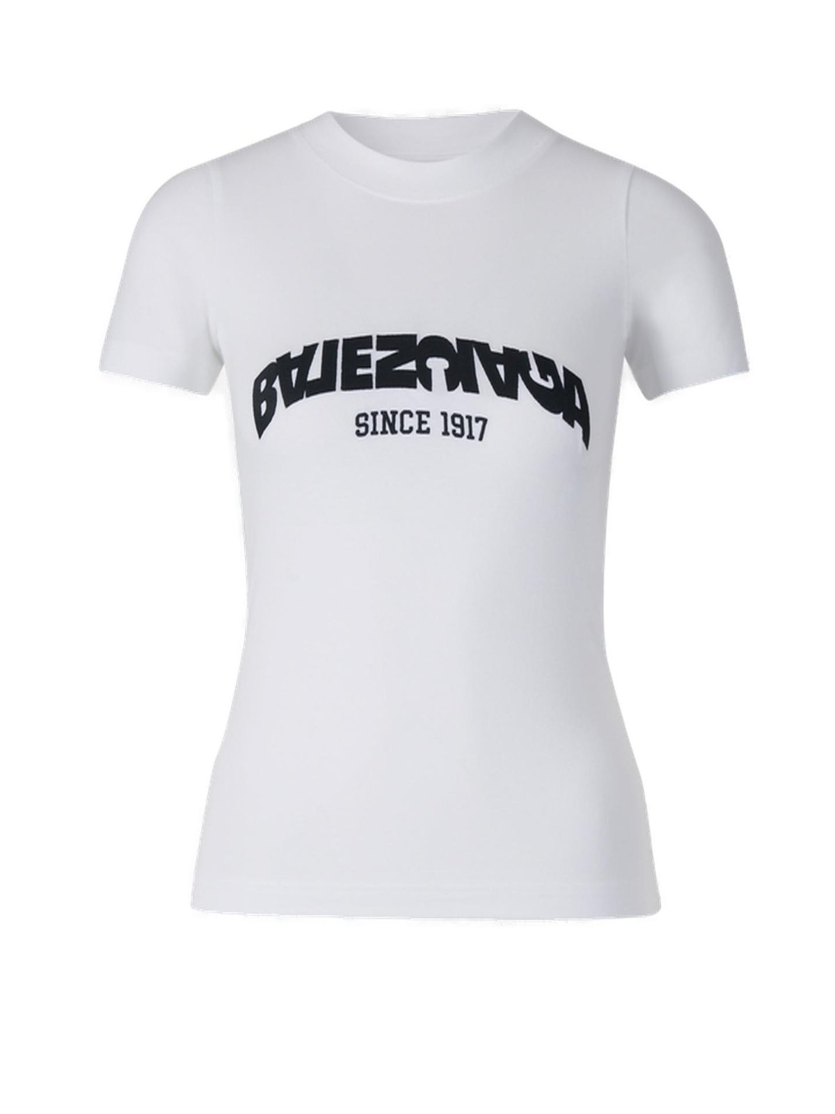 Balenciaga 로고 프린트 크루넥 티셔츠