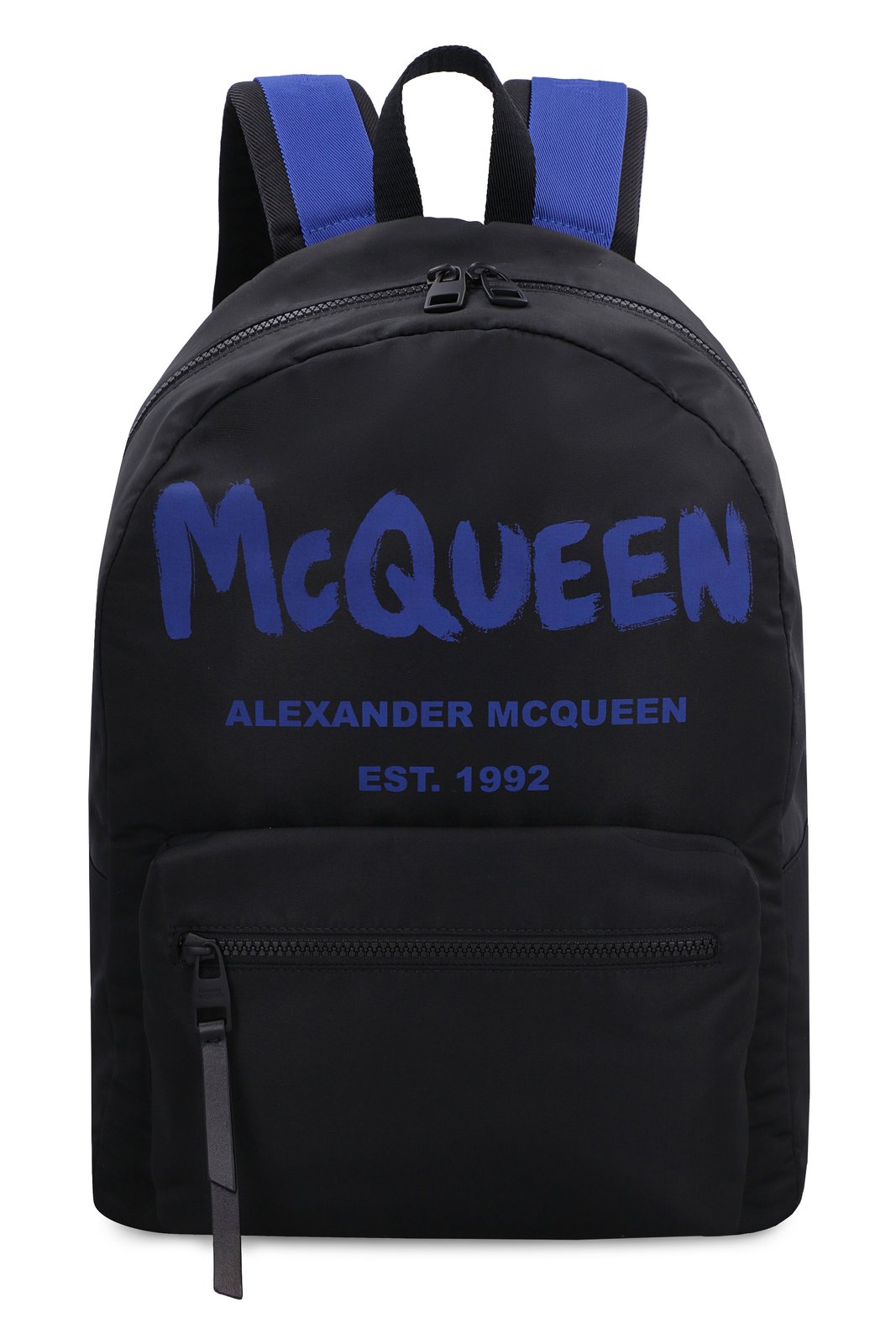 Alexander McQueen 로고 프린트 투톤 백팩