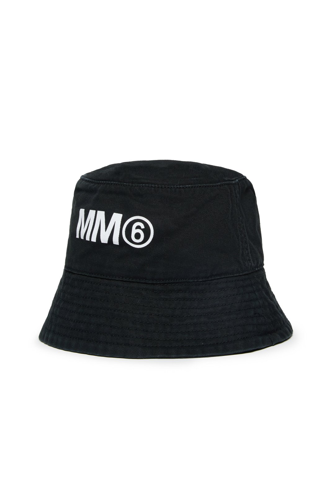 MM6 Maison Margiela Kids 로고 프린트 슬립온 버킷 모자