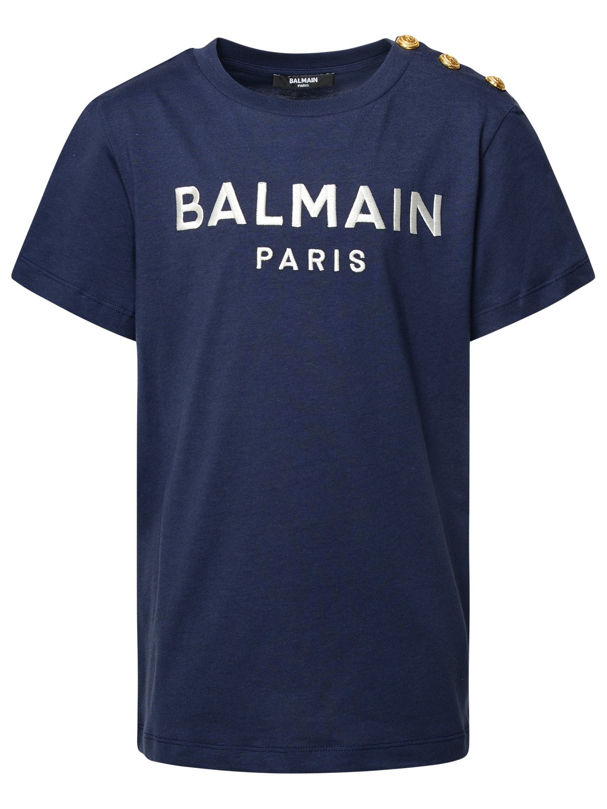 Balmain Kids 로고 프린트 크루넥 티셔츠