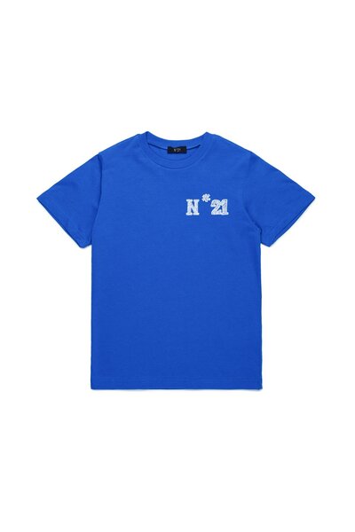 N°21 Kids Nº21 키즈 로고 프린트 크루넥 티셔츠