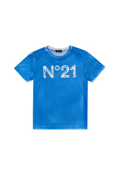 N°21 Kids N°21 키즈 로고 프린트 크루넥 티셔츠