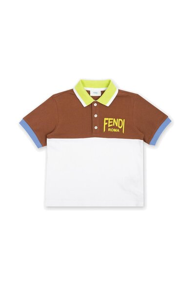 Fendi Kids 로고 프린트 폴로 셔츠