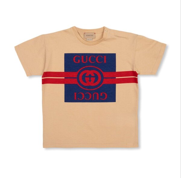 Gucci Kids 로고 프린트 크루넥 티셔츠